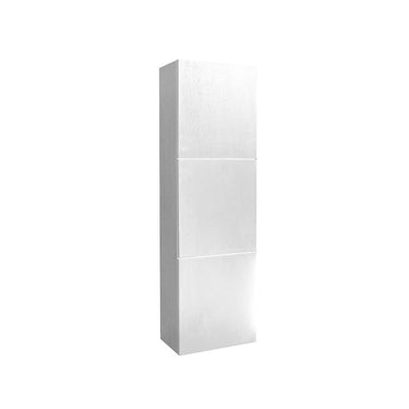 Fresca White Bathroom Linen Side Cabinet w/ 3 Large Storage Areas Linen Cabinet Fresca